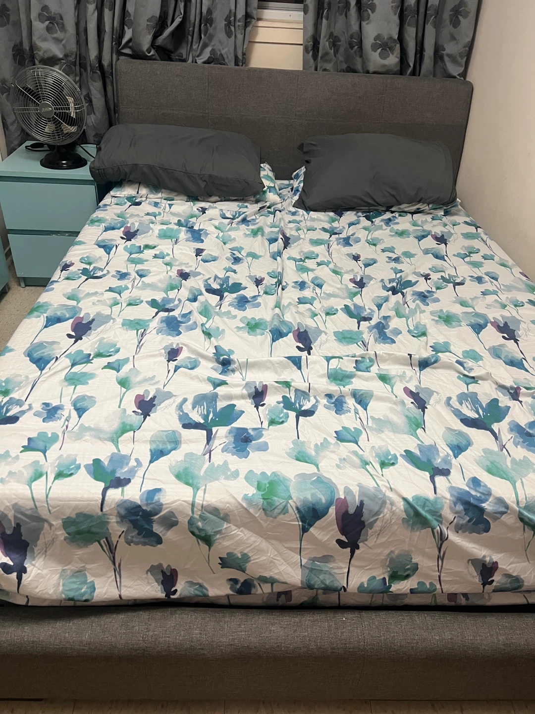 Grey Queen Size Bed