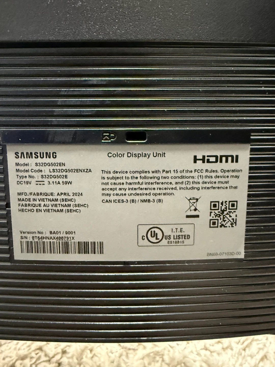 Samsung 32" Monitor - S32DG502EN - photo 2