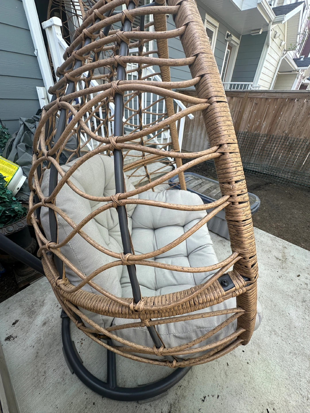 Swinging Wicker Hanging Egg Chair with Cushion - photo 4
