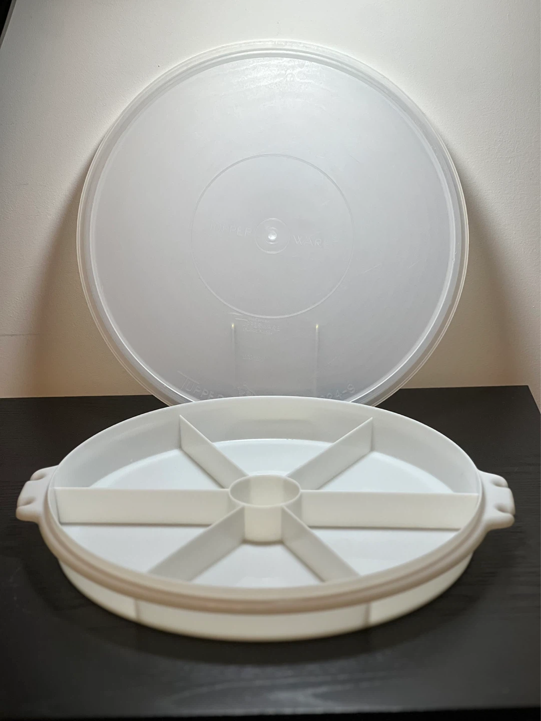 Vintage Tupperware Party Susan Divided Relish Serving Tray - photo 4