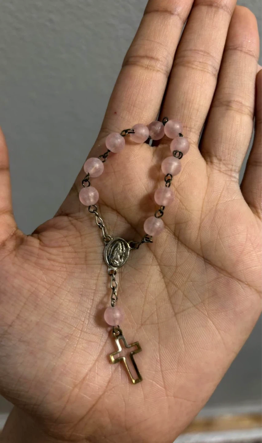 Pink Rosary Bracelet
