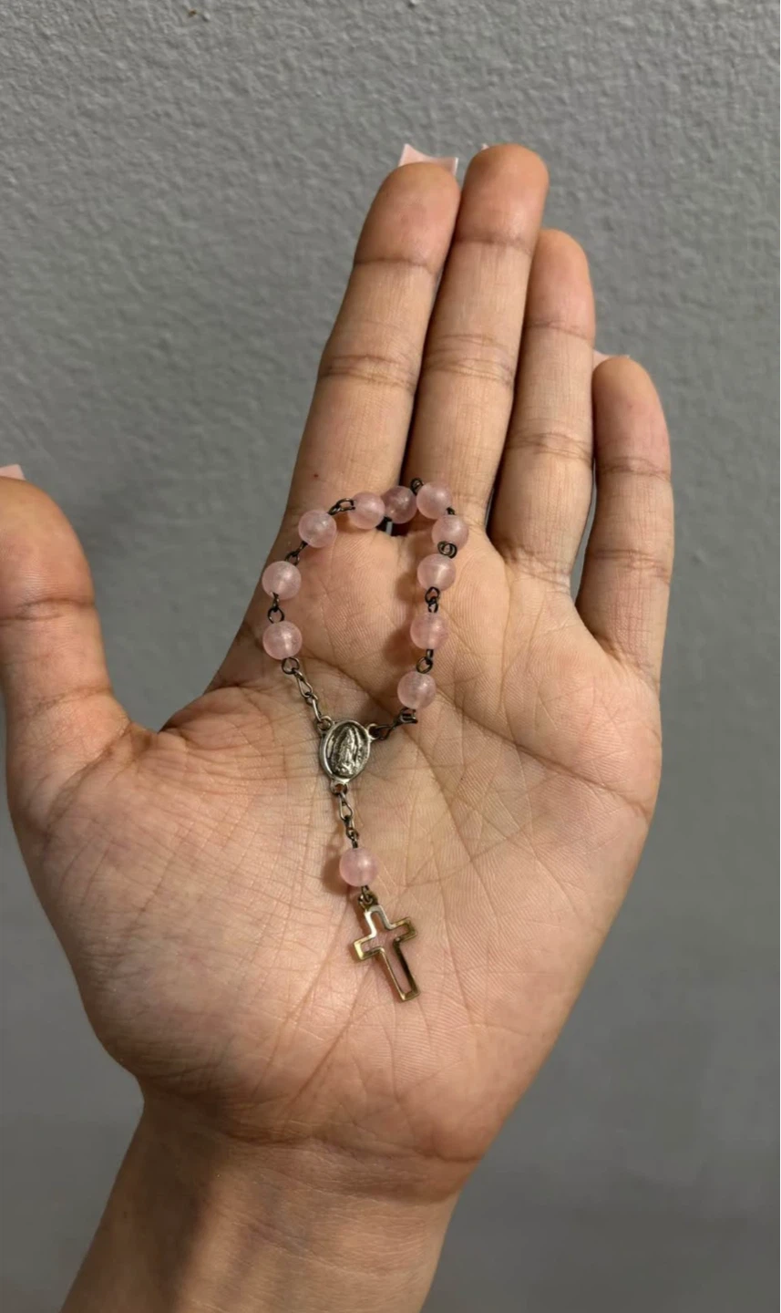 Pink Rosary Bracelet - photo 2