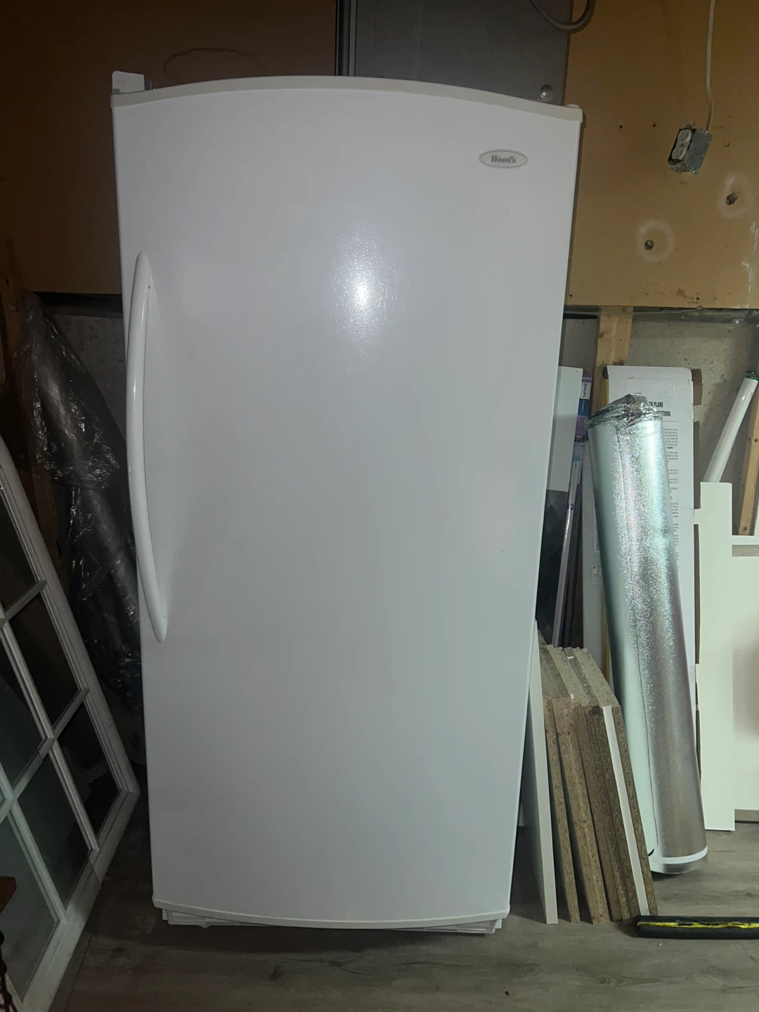 Wood's White Upright Freezer