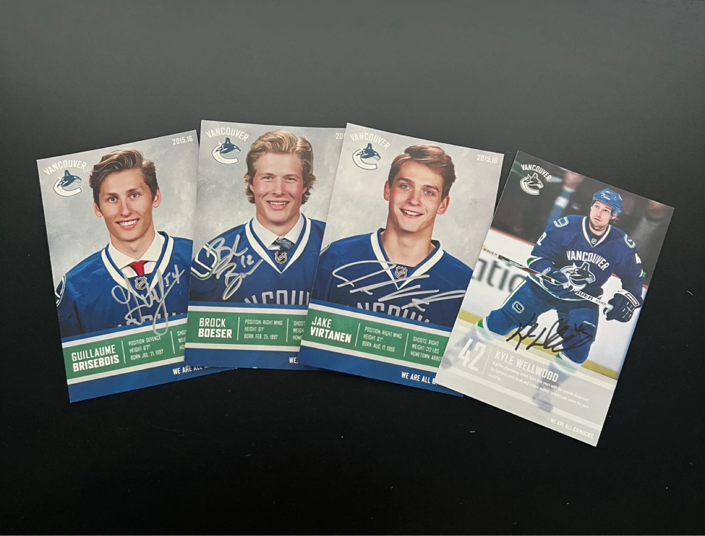 Vancouver Canucks Autographed Photos - 2015/16