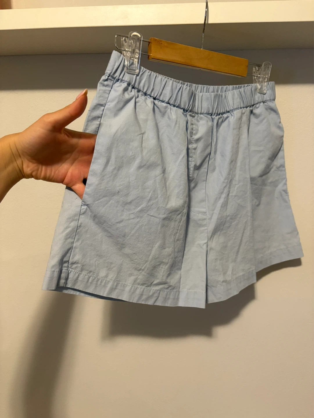 Wilfred Free Blue Cotton Shorts - Size S