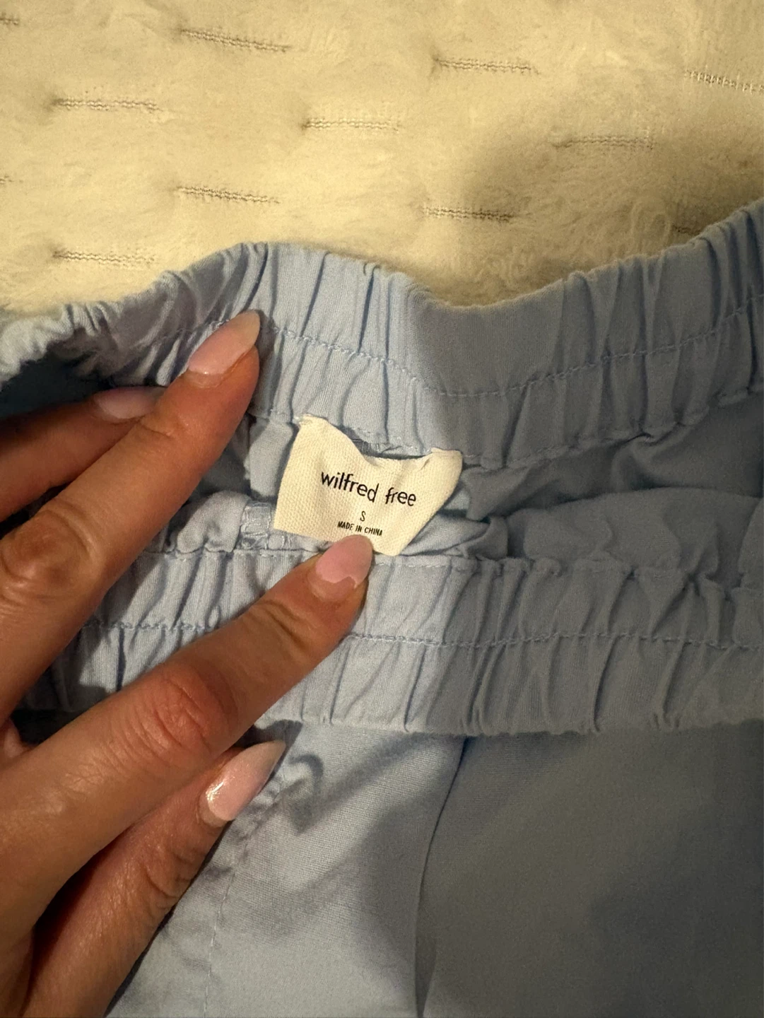 Wilfred Free Blue Cotton Shorts - Size S - photo 4