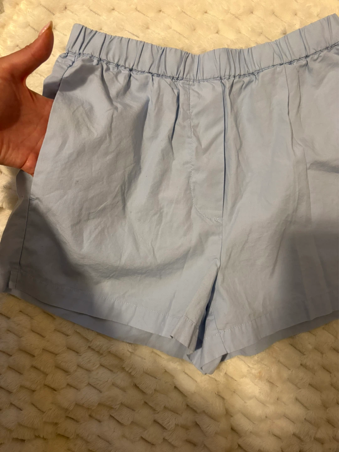 Wilfred Free Blue Cotton Shorts - Size S - photo 5