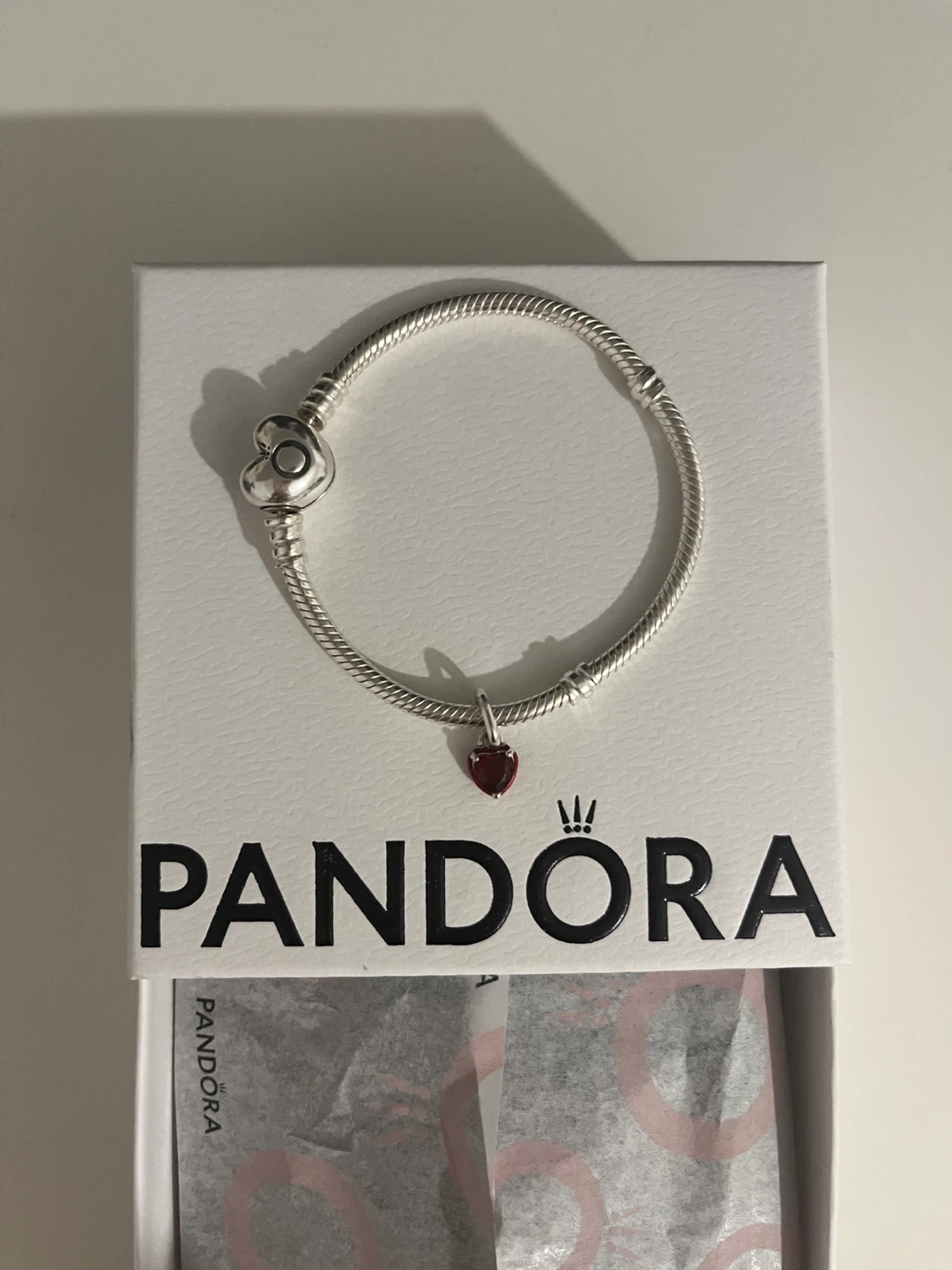 Pandora Sterling Silver Heart Charm Bracelet Never worn - photo 2