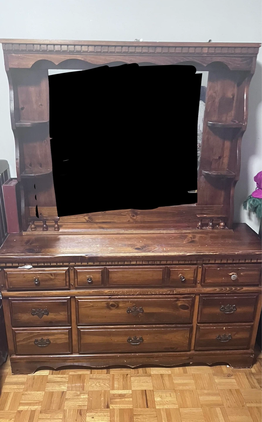 Wooden Dresser with Mirror - photo 3
