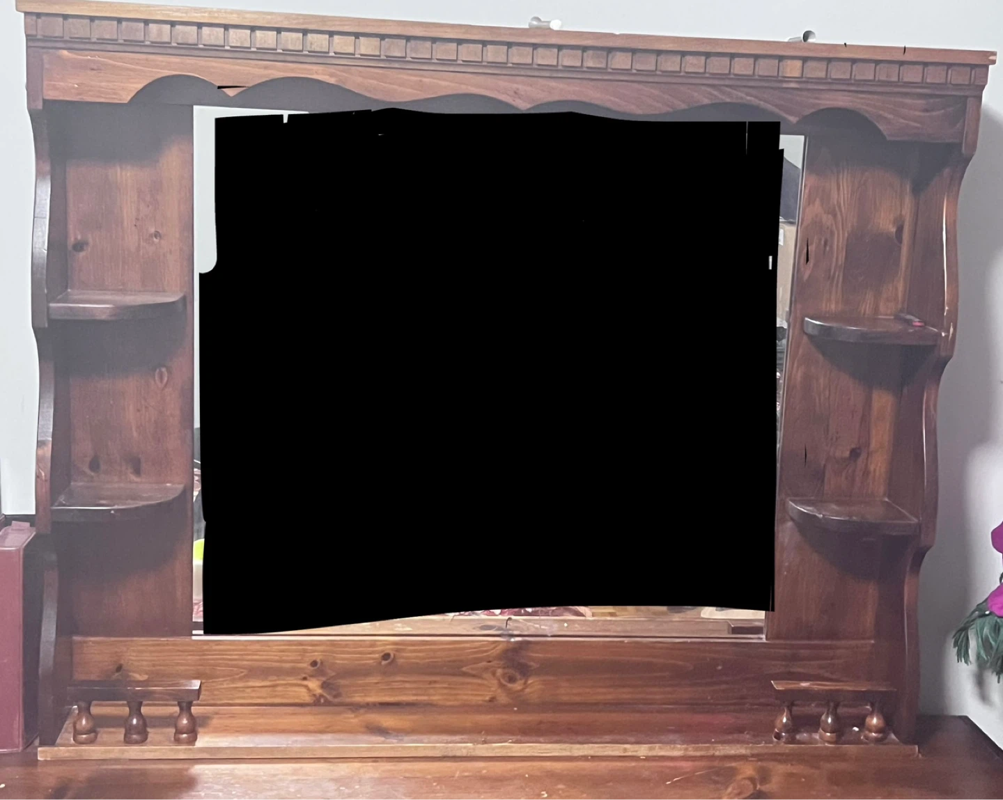 Wooden Dresser with Mirror