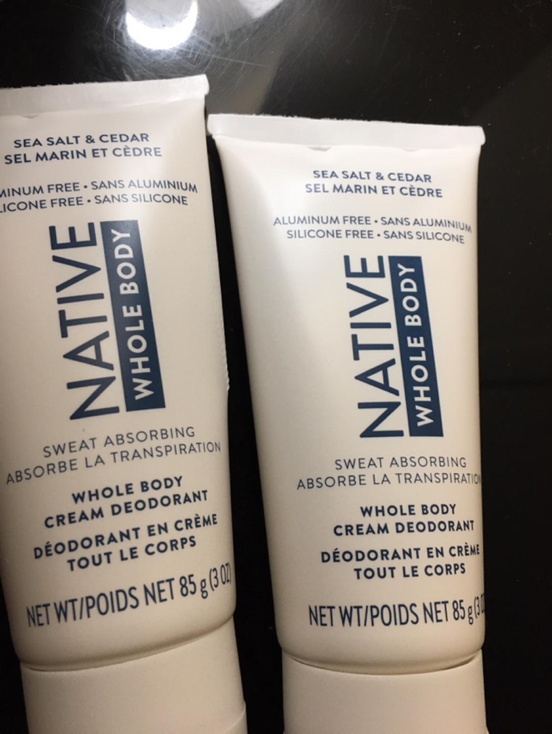 Native Whole Body Cream Deodorant Sea Salt & Cedar - 2 x 85g