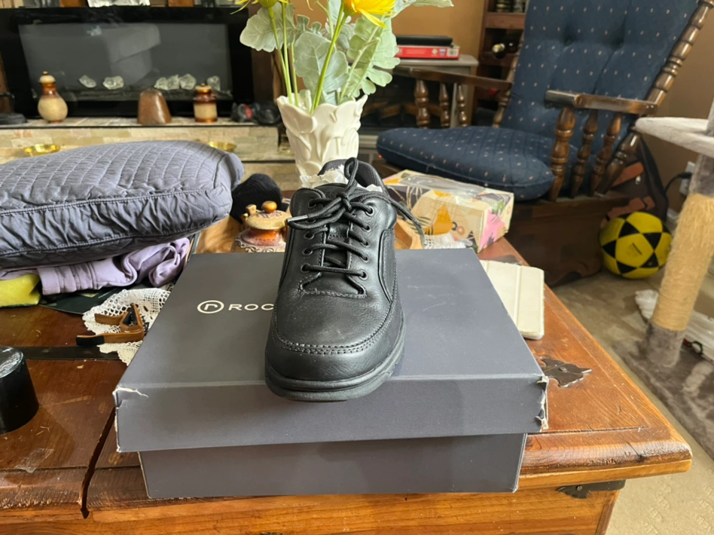 Rockport Black Leather Lace-Up Shoes - photo 2