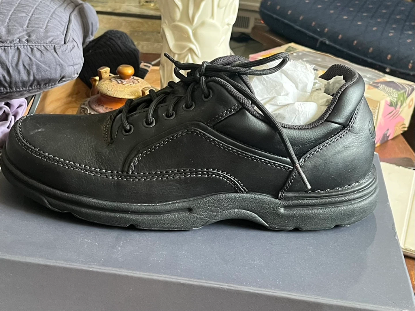 Rockport Black Leather Lace-Up Shoes - photo 3