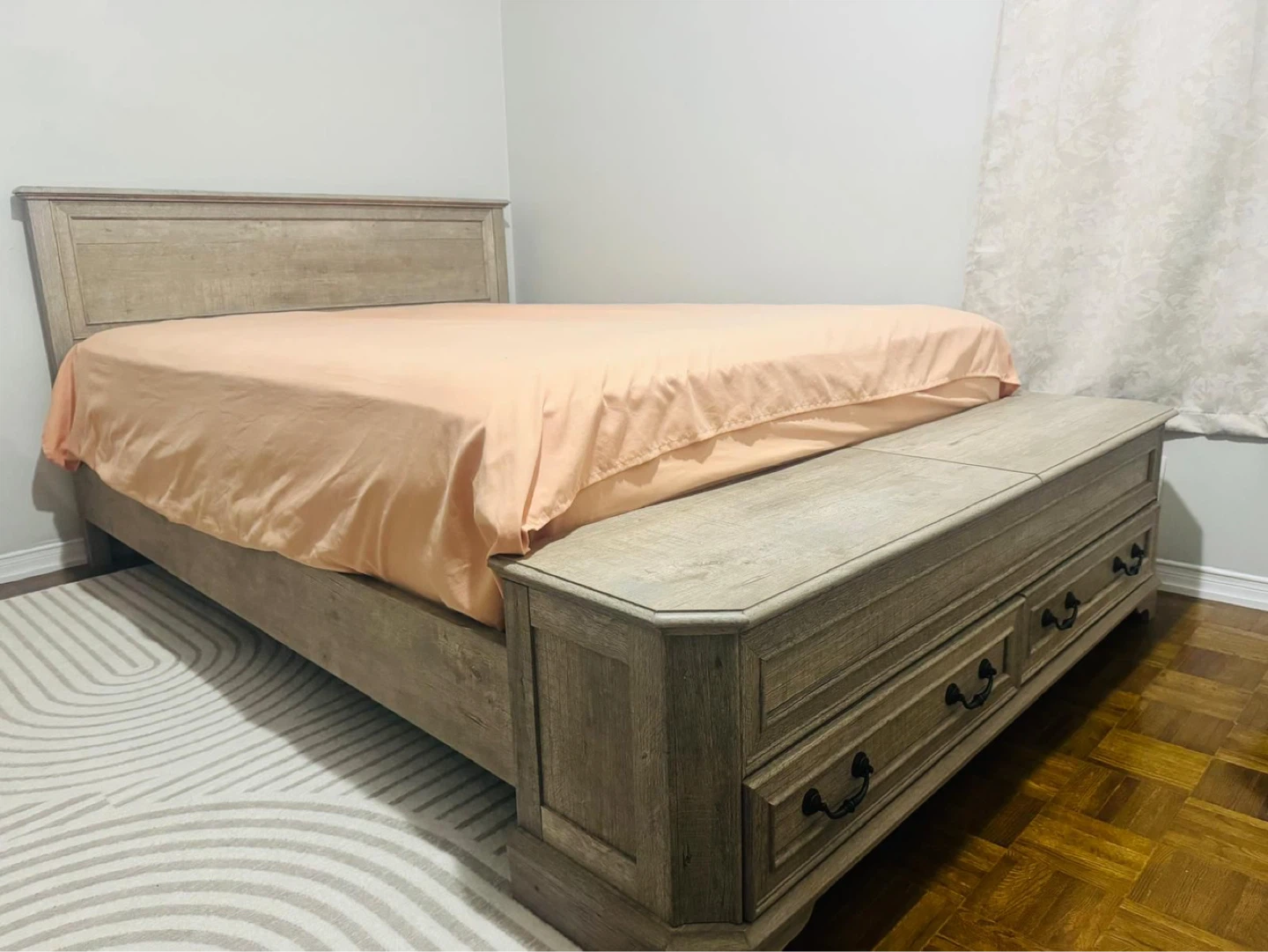 King Size Bed Frame with Storage Bench - photo 2