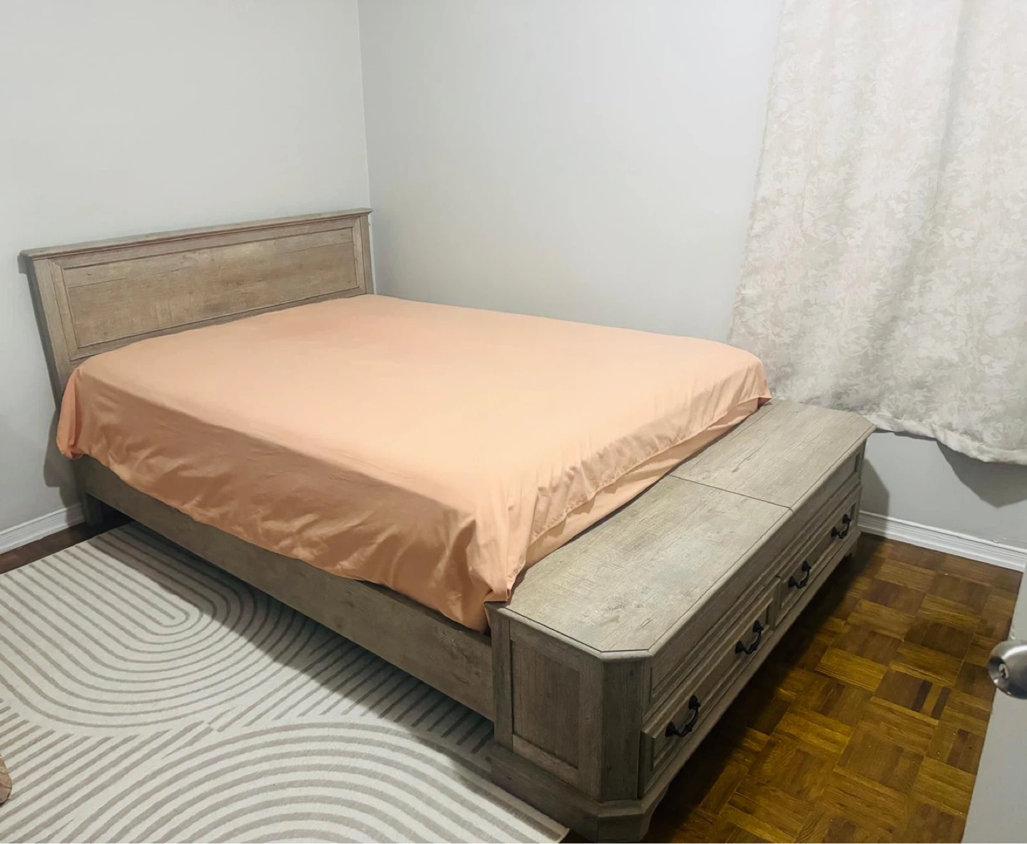King Size Bed Frame with Storage Bench - photo 4