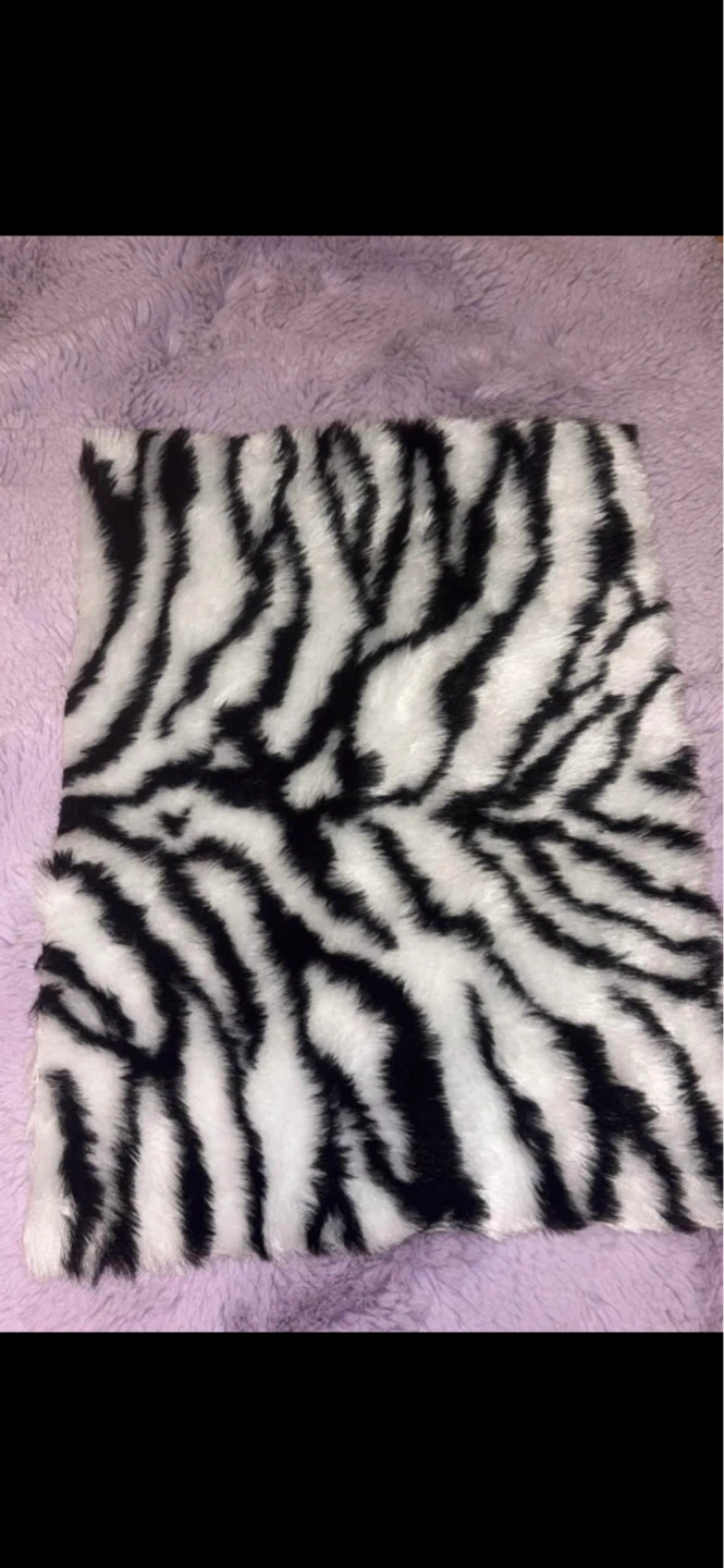 Faux Fur Zebra Print Accent Pillow Cover - photo 2