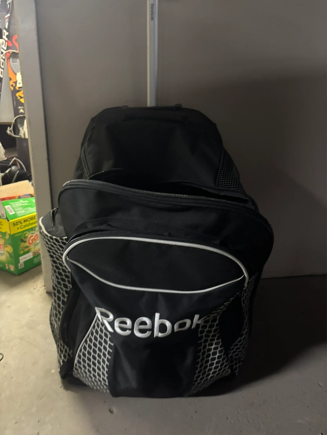 Reebok Black Rolling Duffel Bag