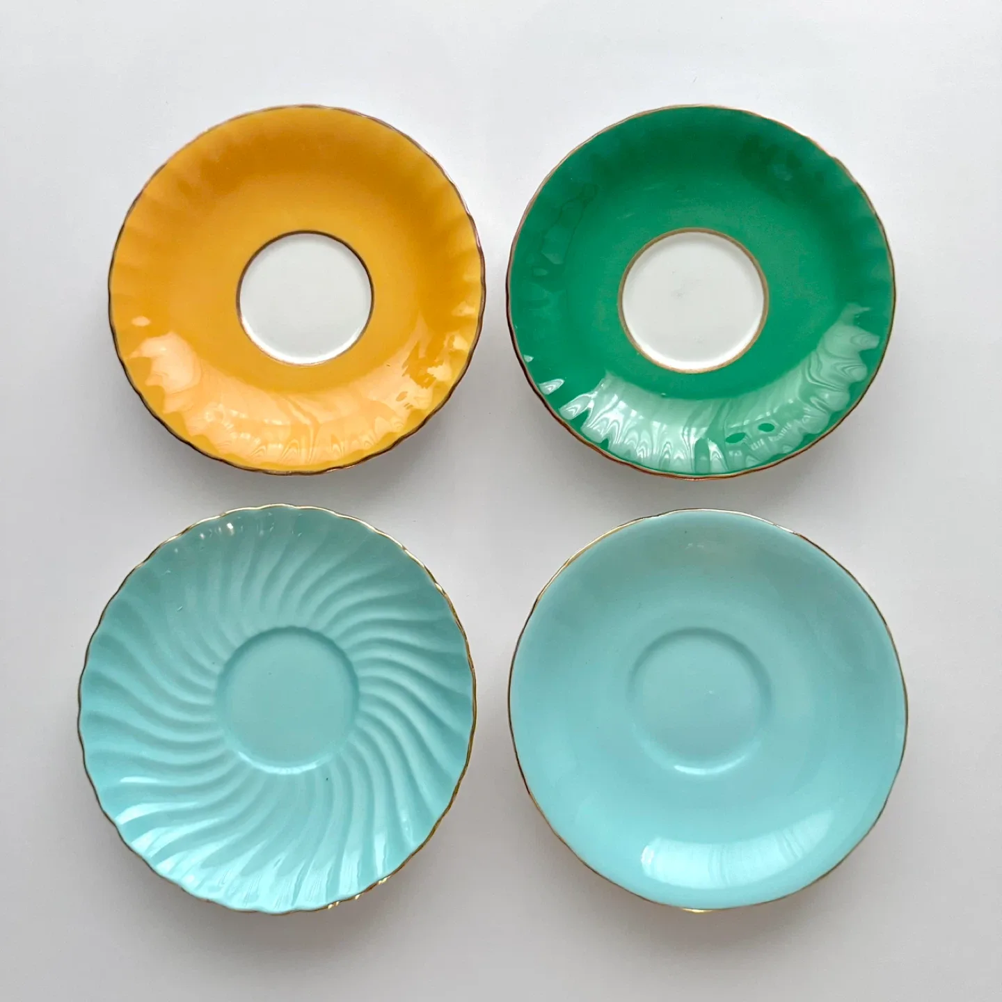 Aynsley replacement high-end solid colour saucers