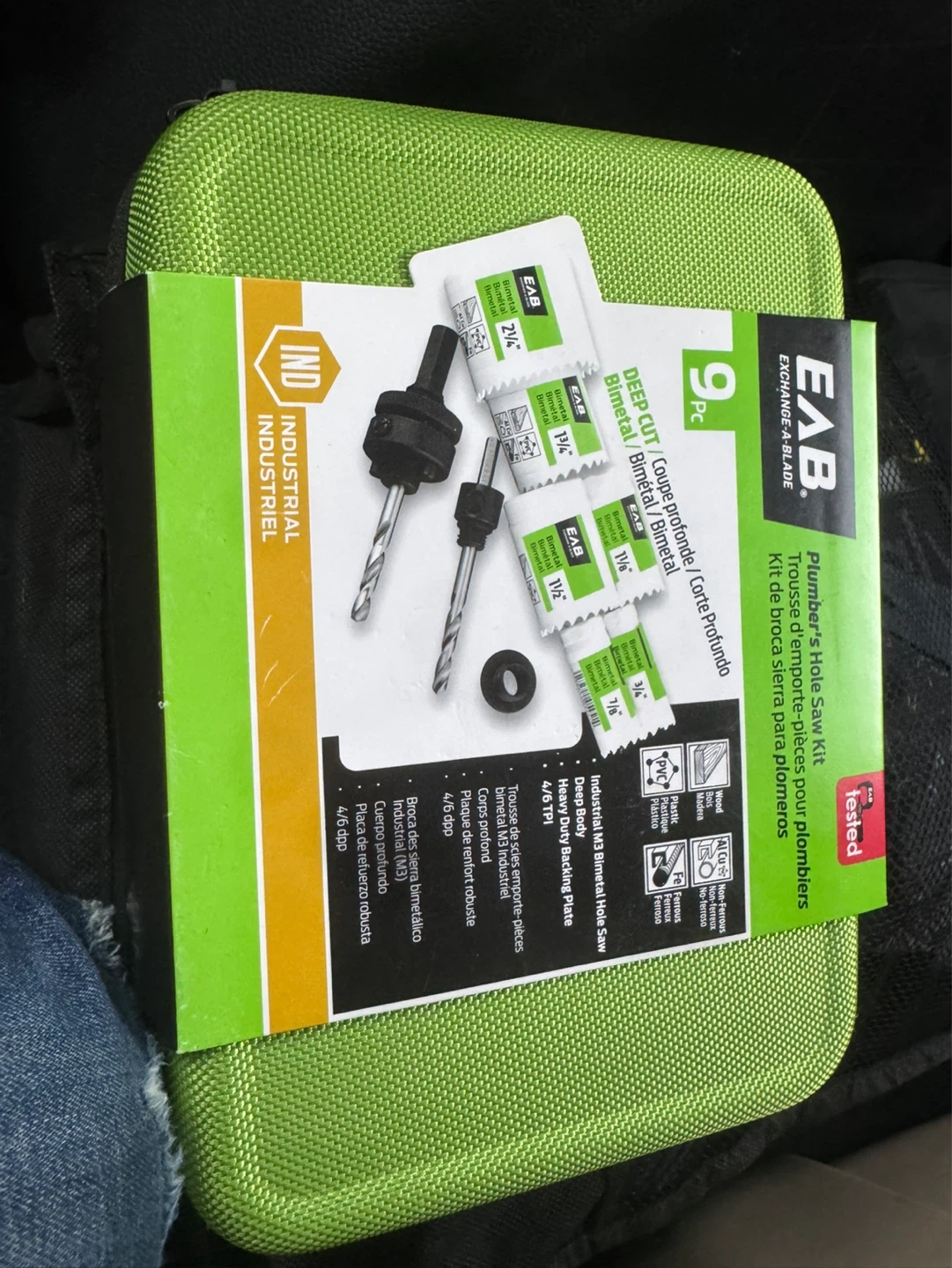 EAB Industrial M3 Bimetal Hole Saw Kit - 9 Pc