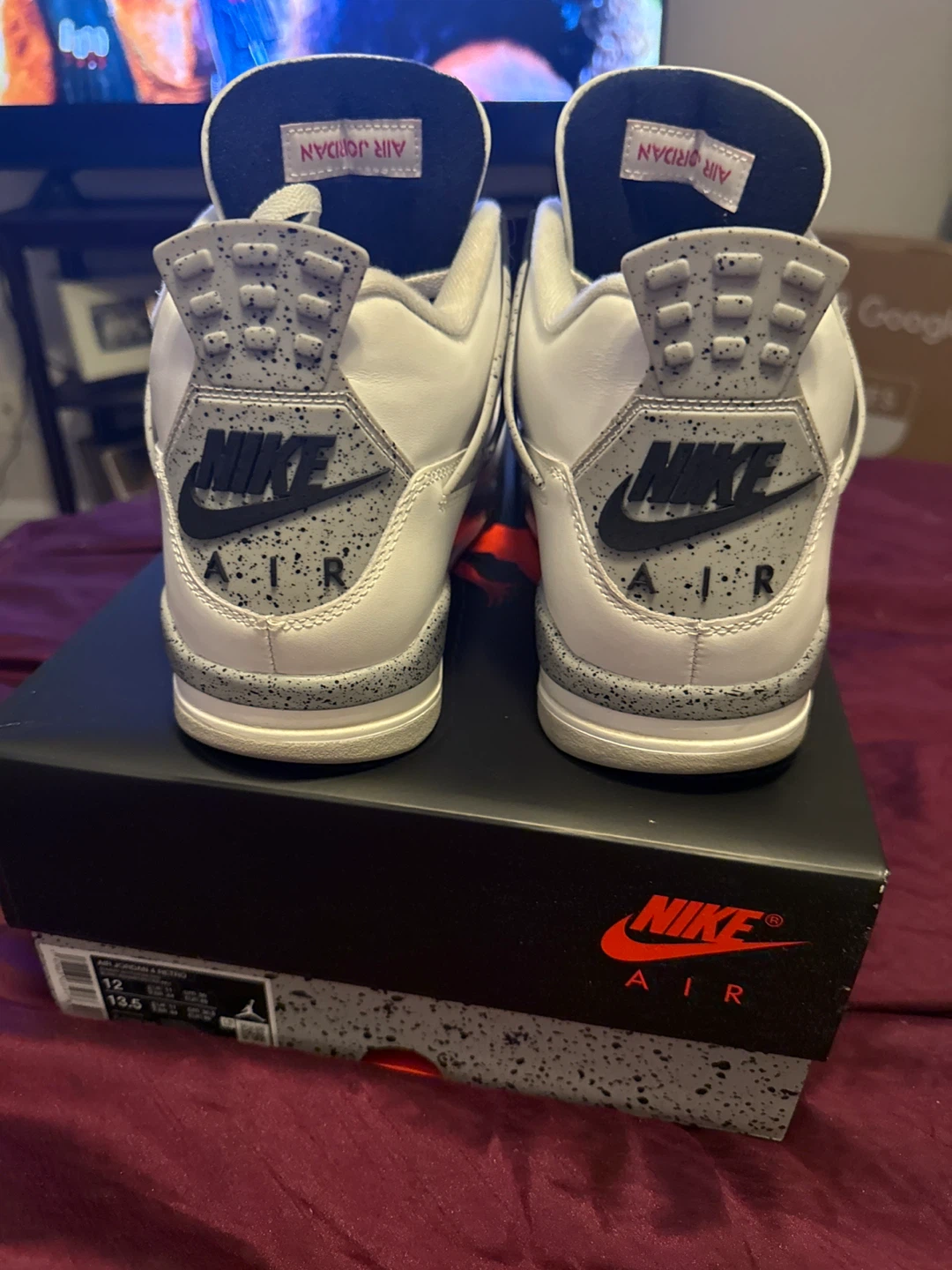 Air Jordan 4 Retro 'White Cement' Sneakers