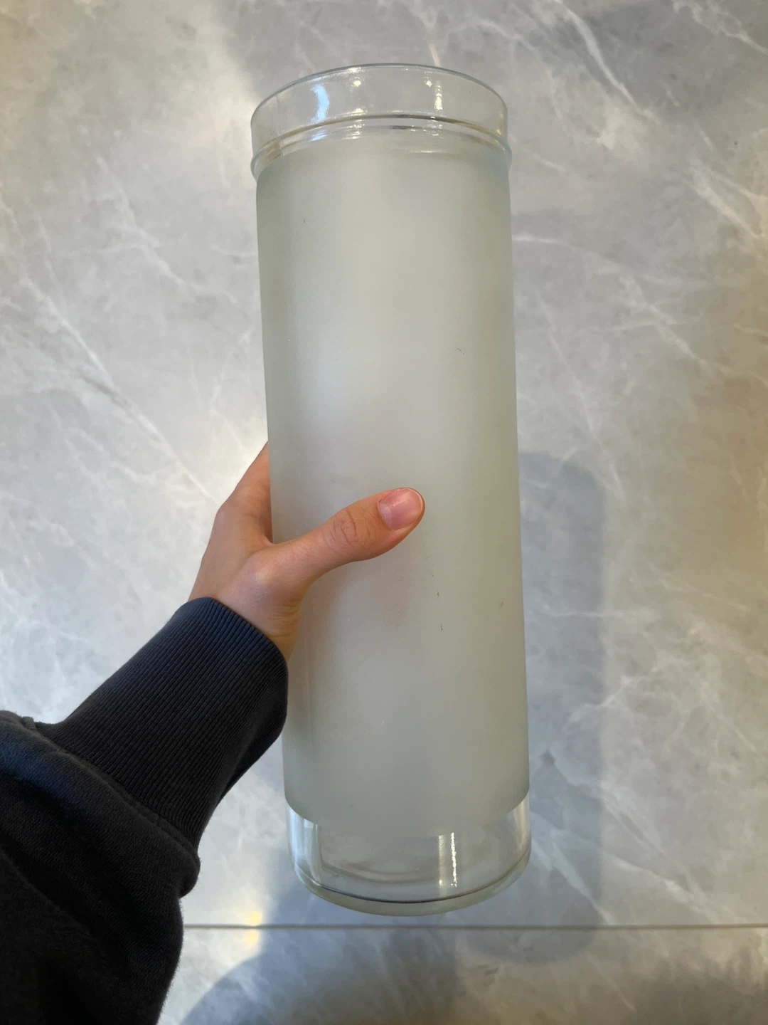 Frosted Glass Cylinder Vase / Pot?