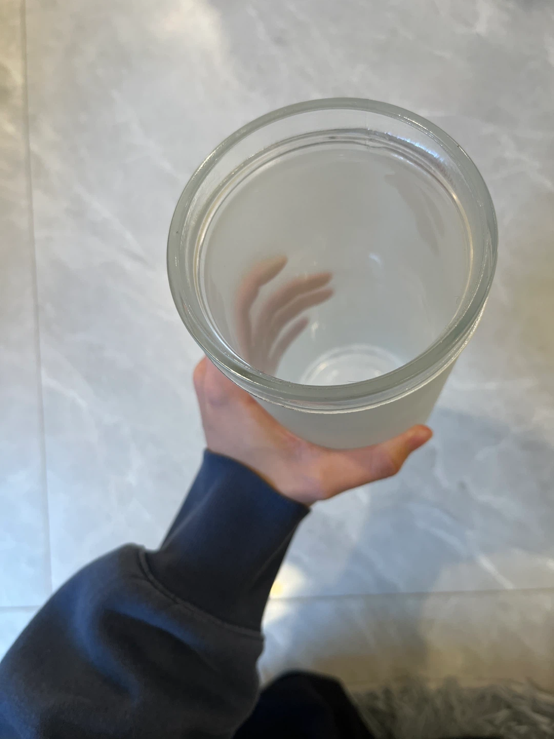 Frosted Glass Cylinder Vase / Pot? - photo 2