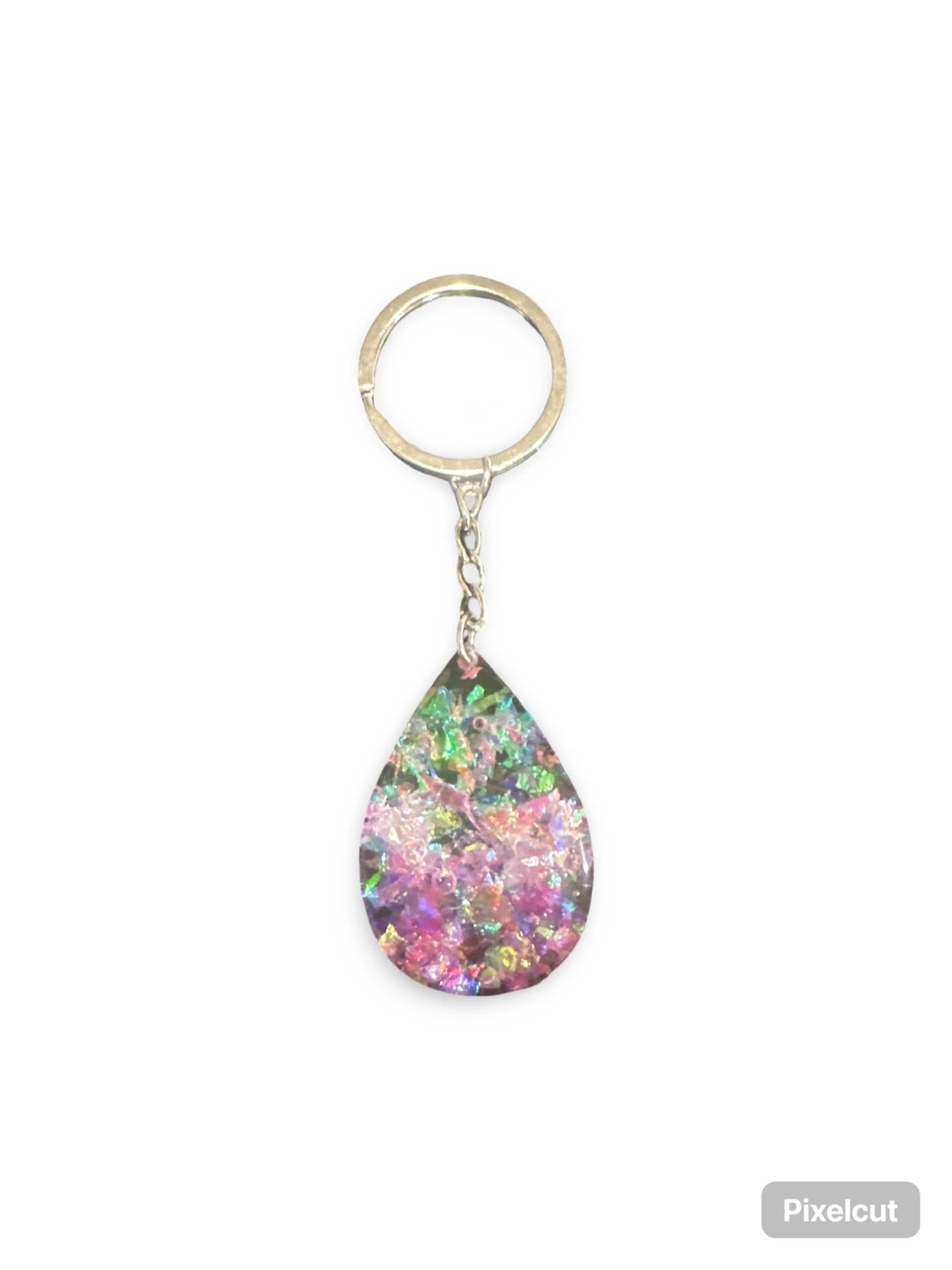 Teardrop Glitter Keychain