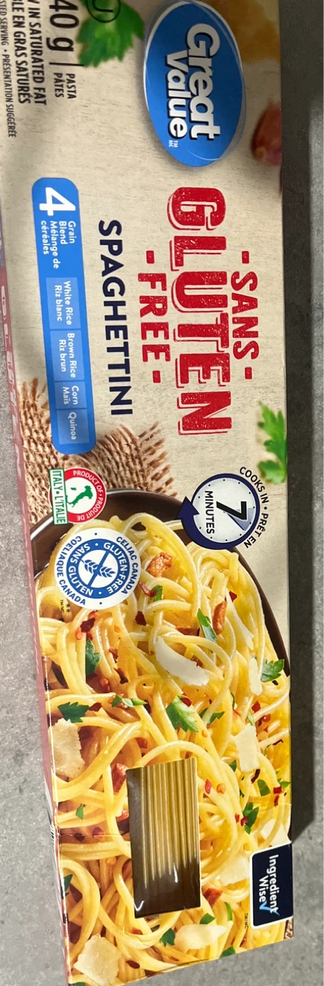Great Value Gluten-Free Spaghettini Pasta