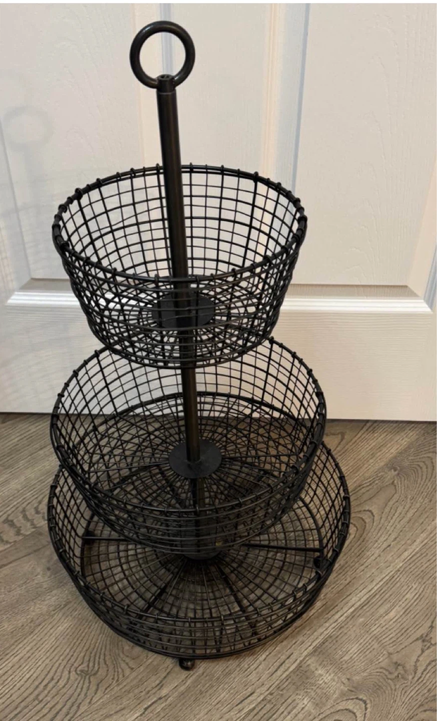 Crate and Barrel - 3-Tier Wire Basket Stand