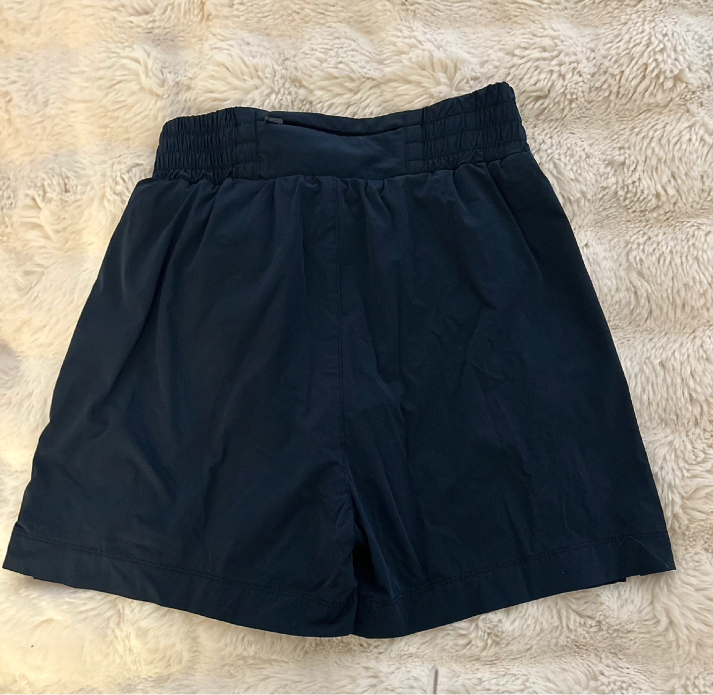 Navy Blue Athletic Shorts with Zipper Pocket - photo 2