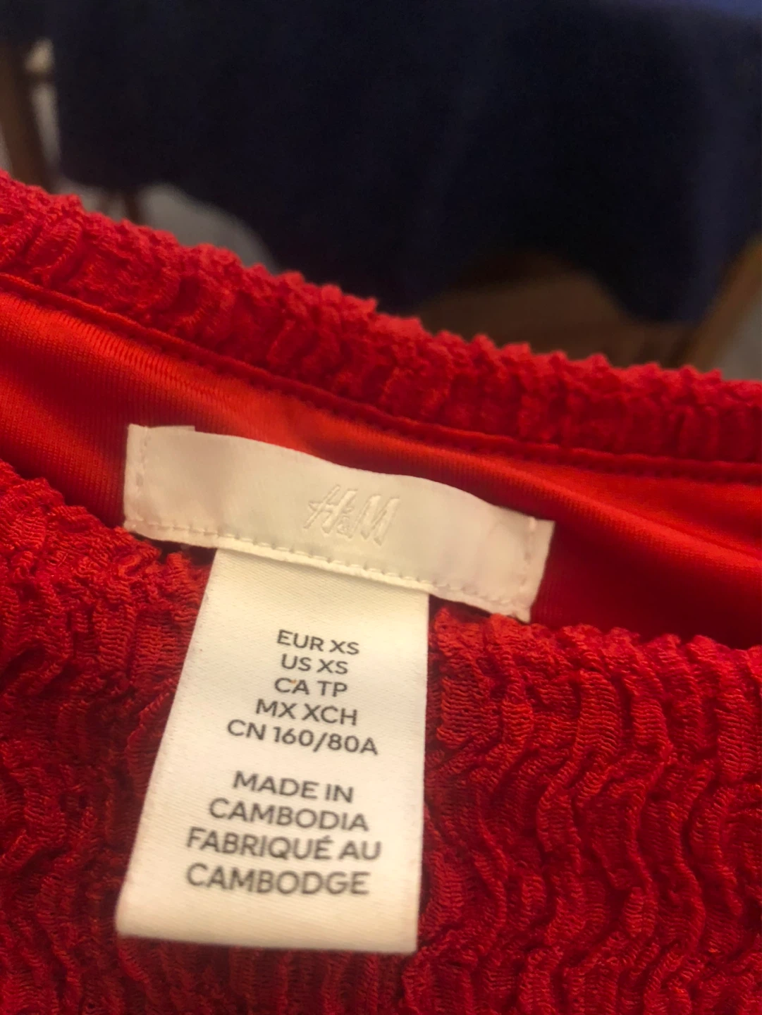 H&M Red Textured Dress - XS - photo 2