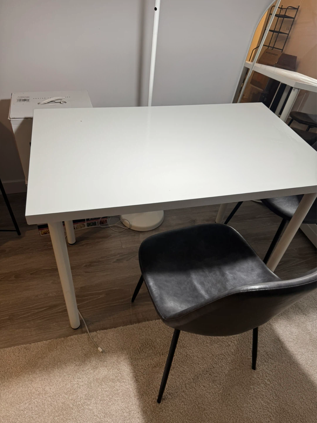 White table with a chair - photo 2