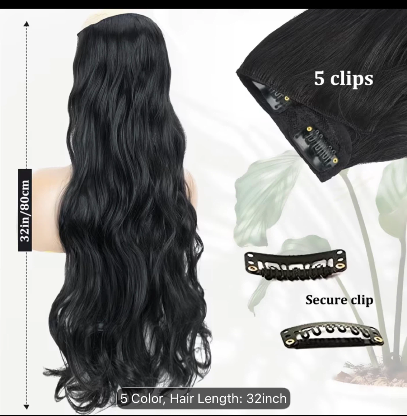 Clip-in Wavy Hair Extensions - 32 Inch Long - photo 4