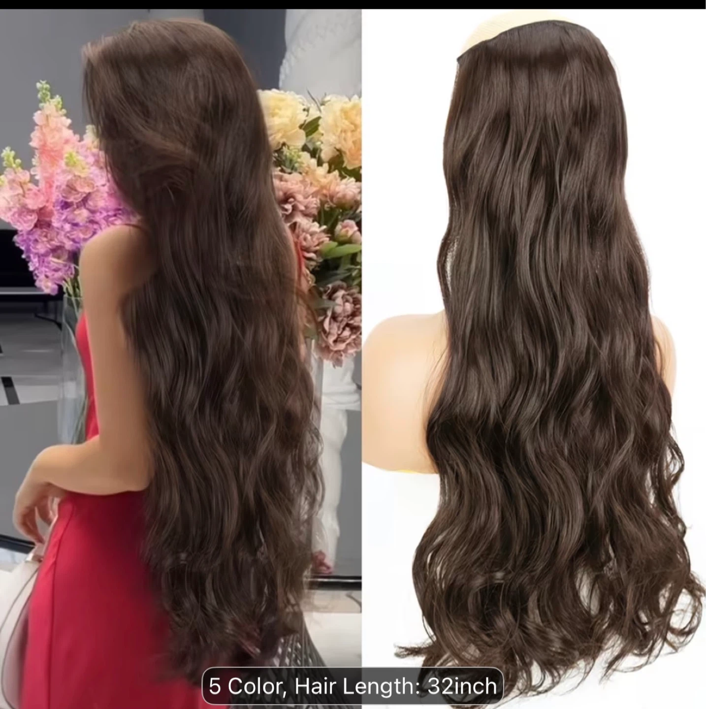Clip-in Wavy Hair Extensions - 32 Inch Long - photo 3