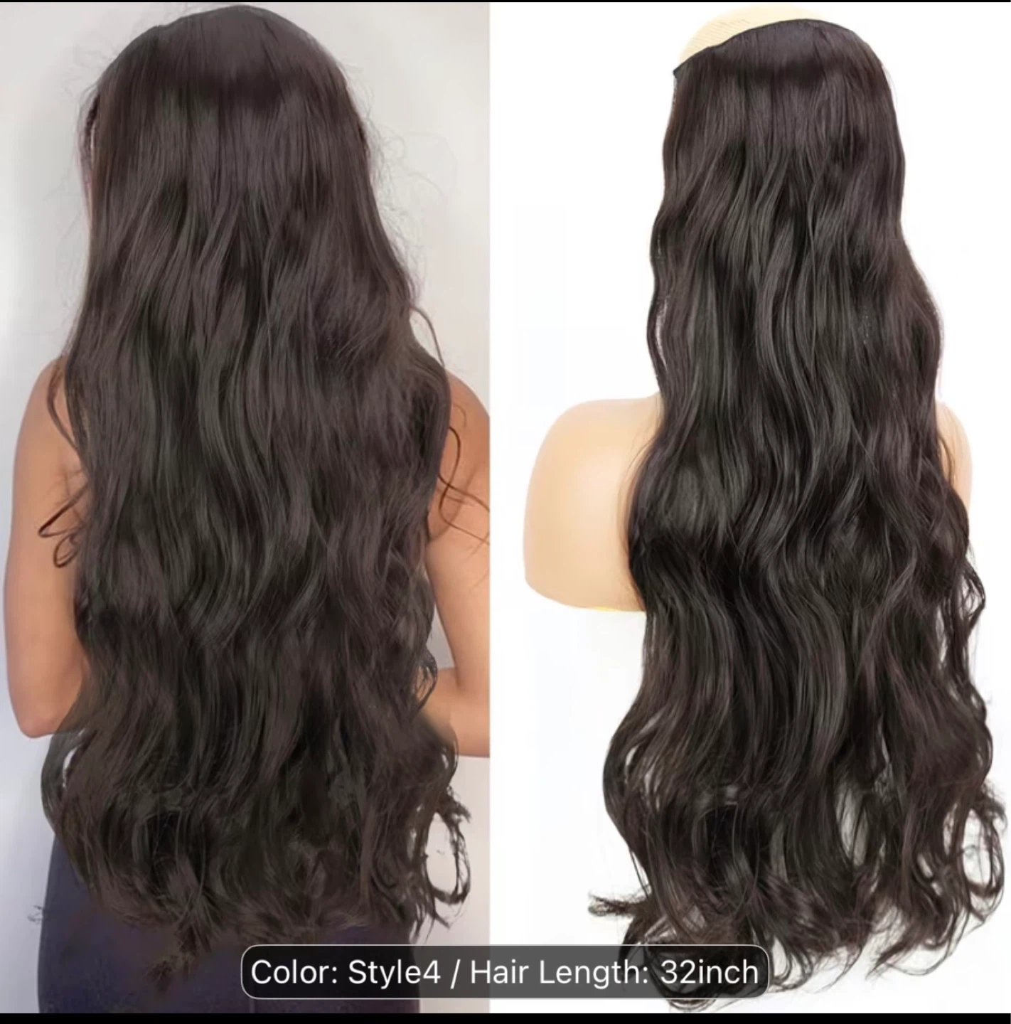 Clip-in Wavy Hair Extensions - 32 Inch Long - photo 5
