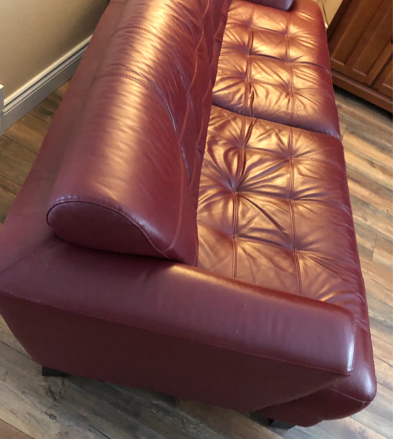 Cindy Crawford designed, Extra large leather couch, 100% leather