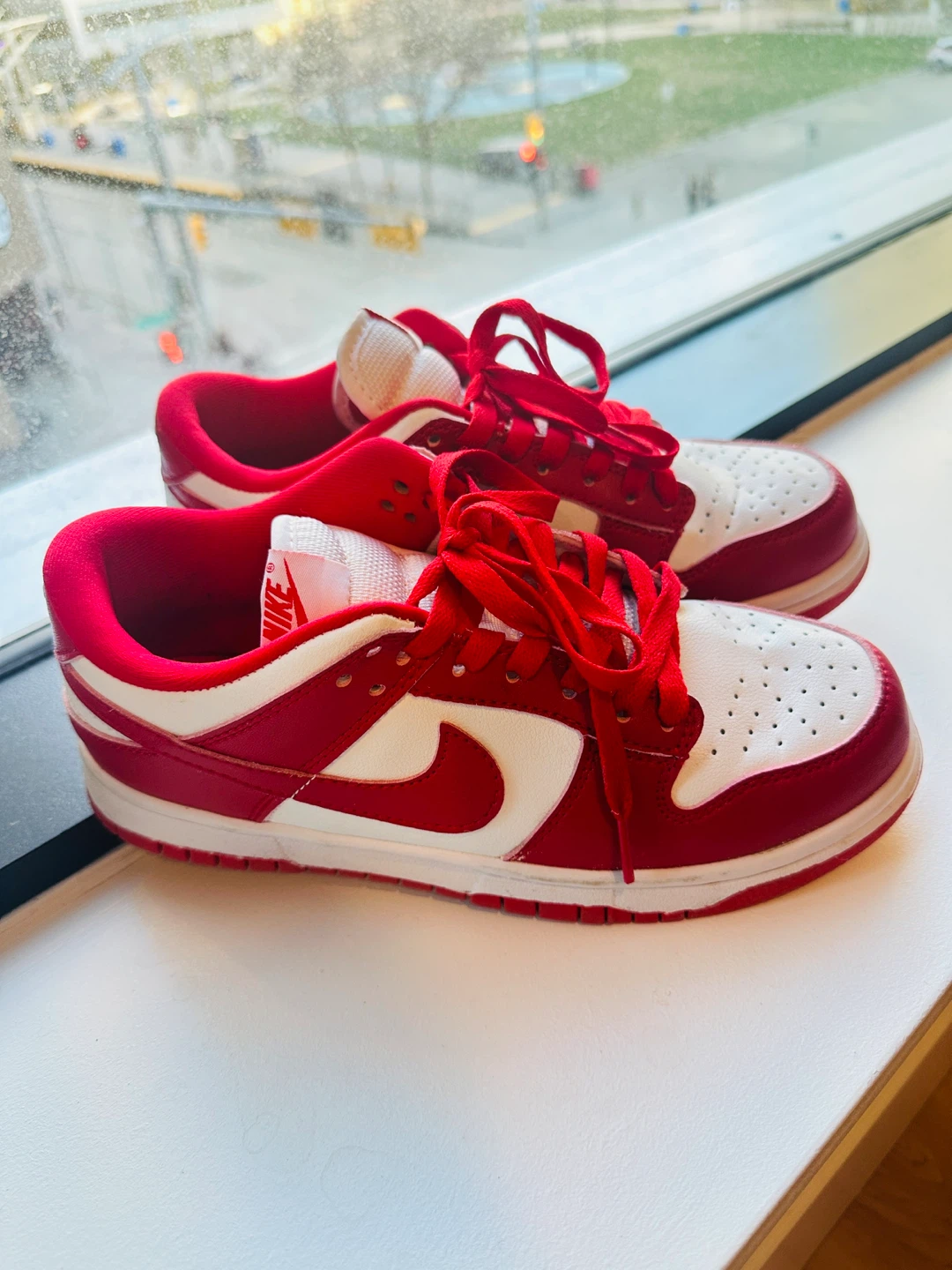 Nike Dunk Low Red White Sneakers - photo 4