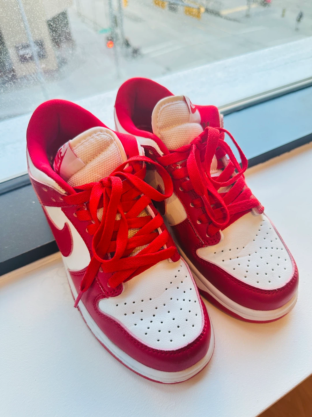 Nike Dunk Low Red White Sneakers - photo 3