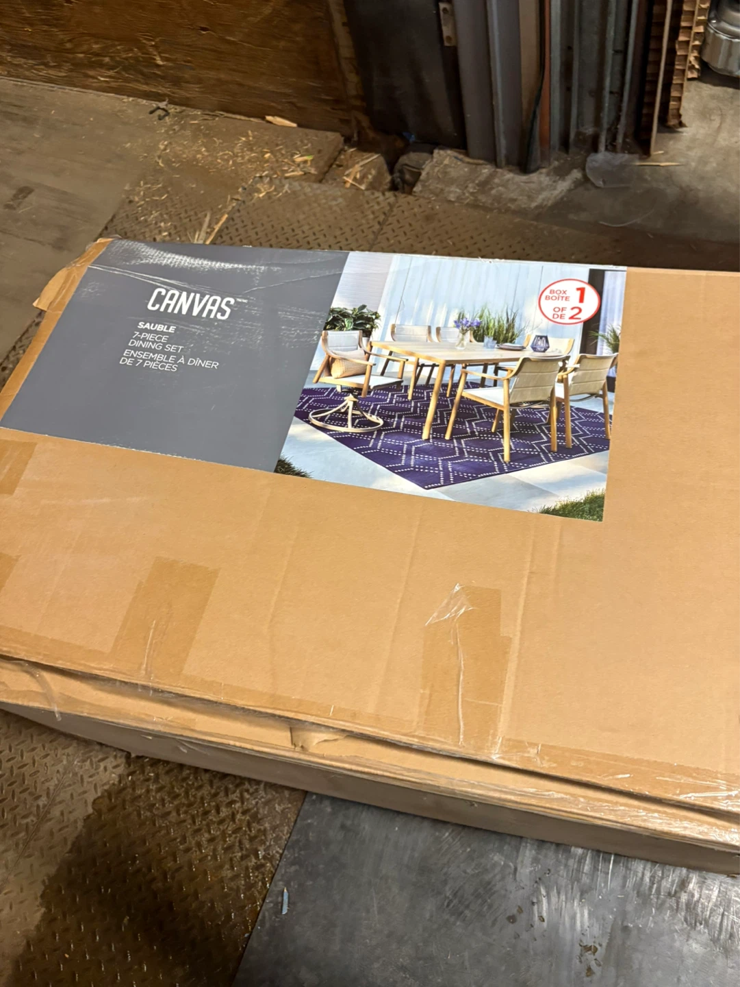 7-pc CANVAS Sauble outdoor patio dining set - photo 2