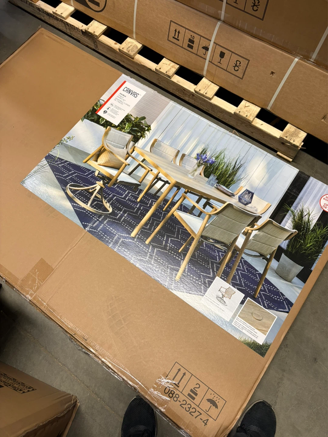7-pc CANVAS Sauble outdoor patio dining set - photo 3