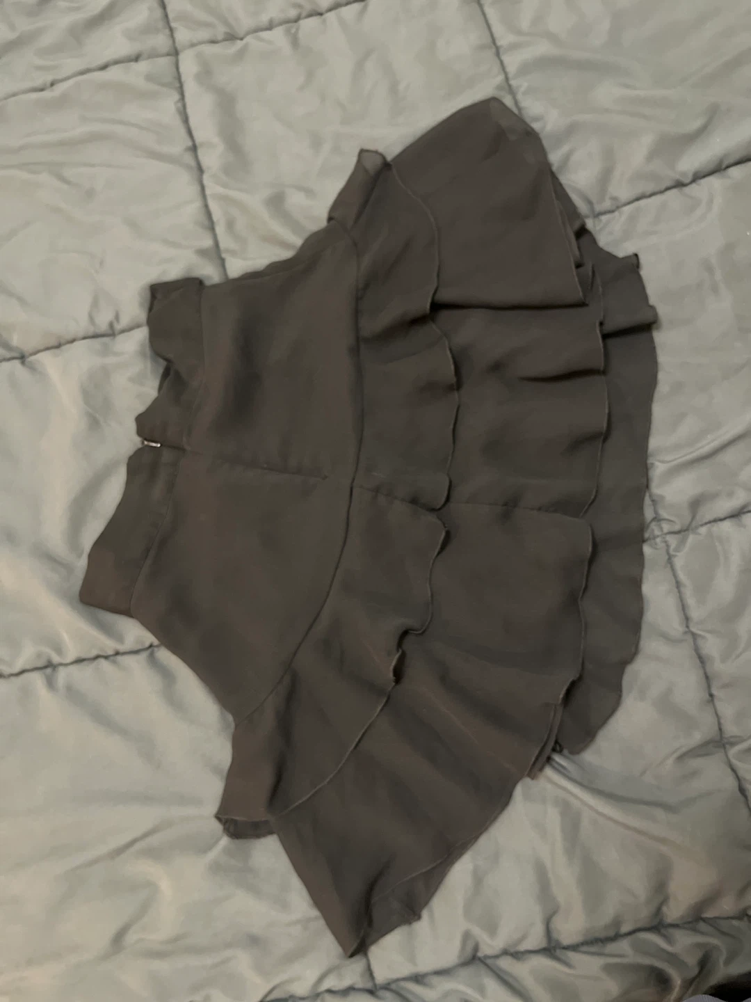 Forever 21 Black Chiffon Ruffle Mini Skirt Size S - photo 2