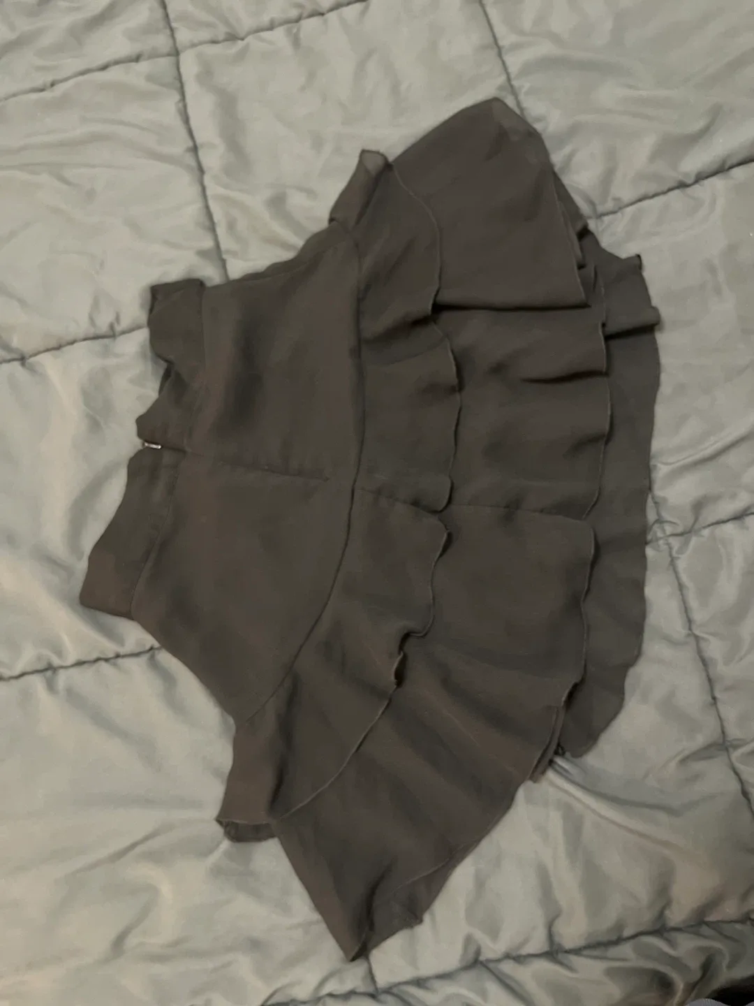 Forever 21 Black Chiffon Ruffle Mini Skirt Size S - photo 2