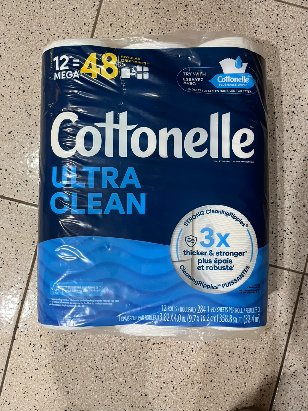Cottonelle Ultra Clean Toilet Paper - 12 Mega Rolls