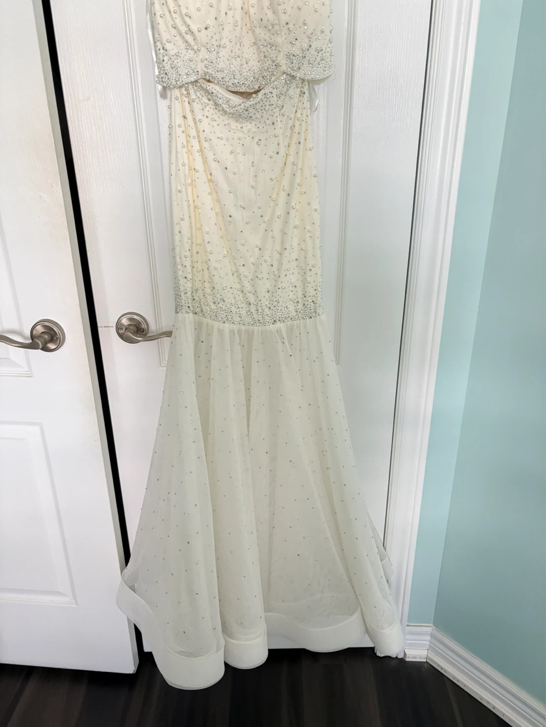 Say Yes to the Prom Beaded Ivory Dress - Size 3