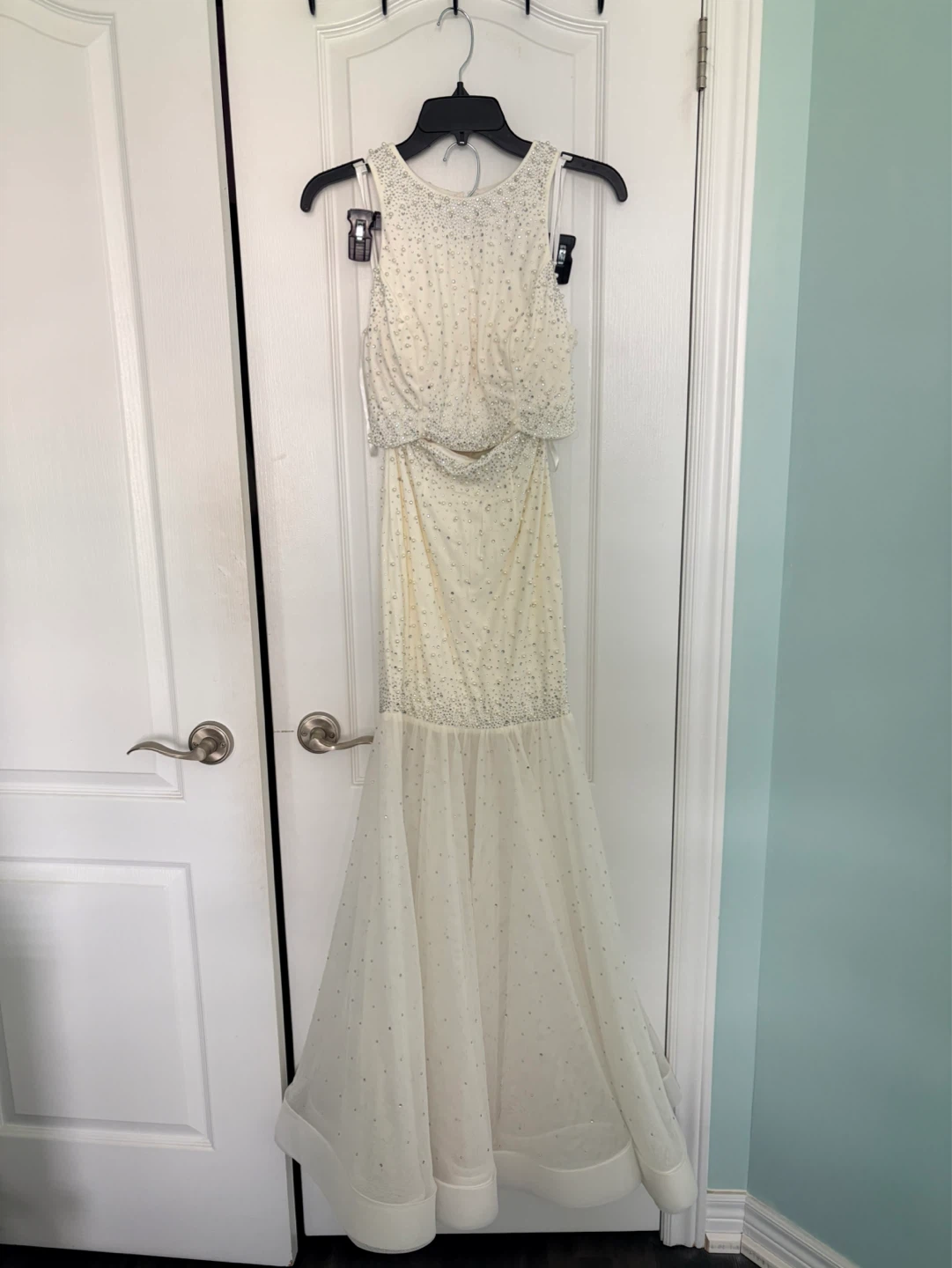 Say Yes to the Prom Beaded Ivory Dress - Size 3 - photo 5