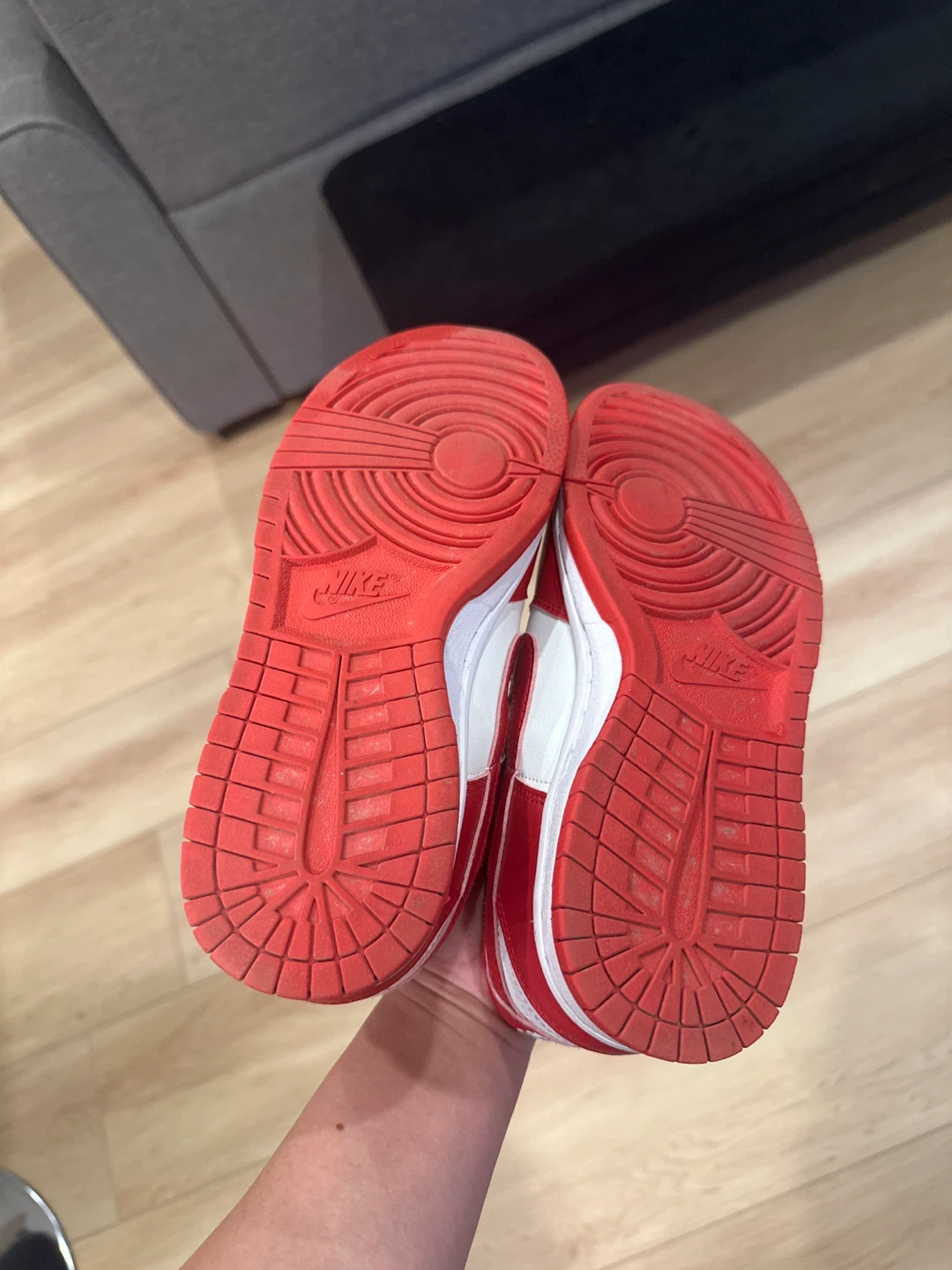 Nike Dunk Low Red White Sneakers - photo 5
