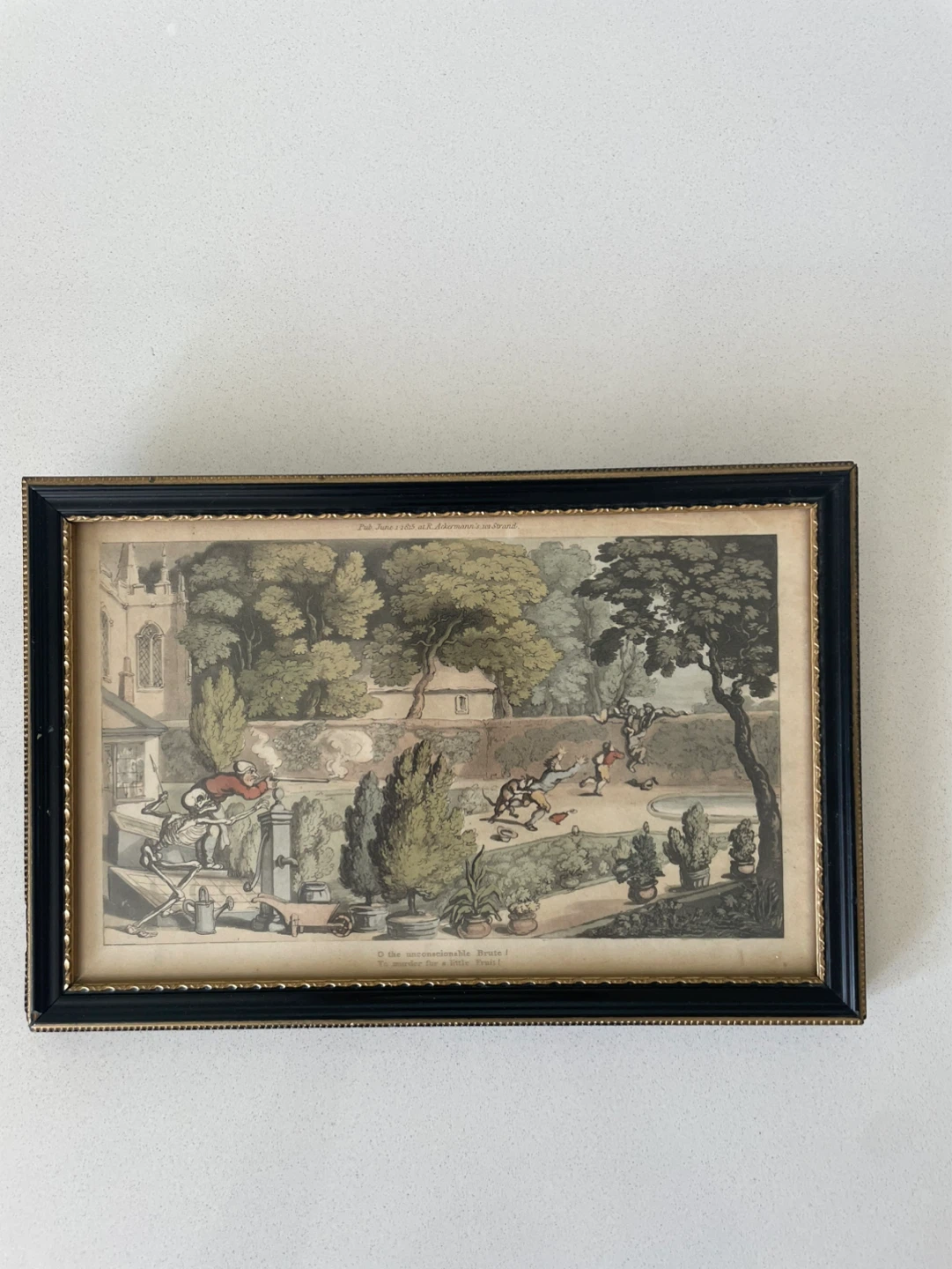 Antique Framed Print "O the unconscionable Brute!"