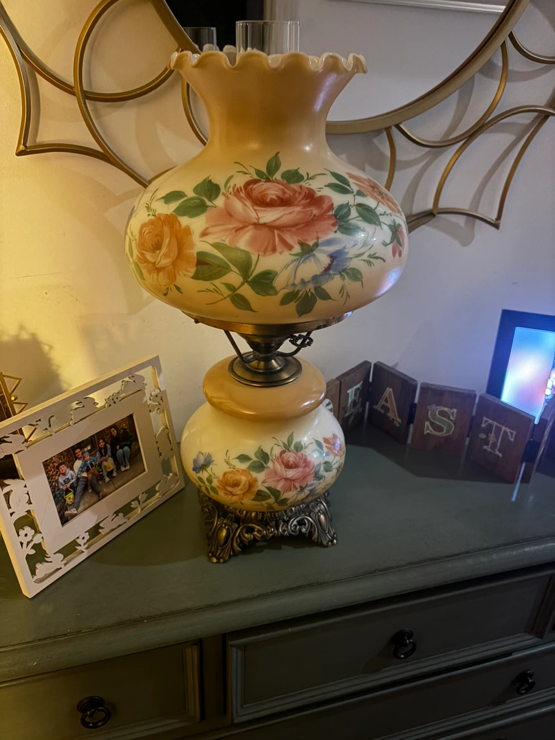 Vintage Floral Accent Lamp - photo 4
