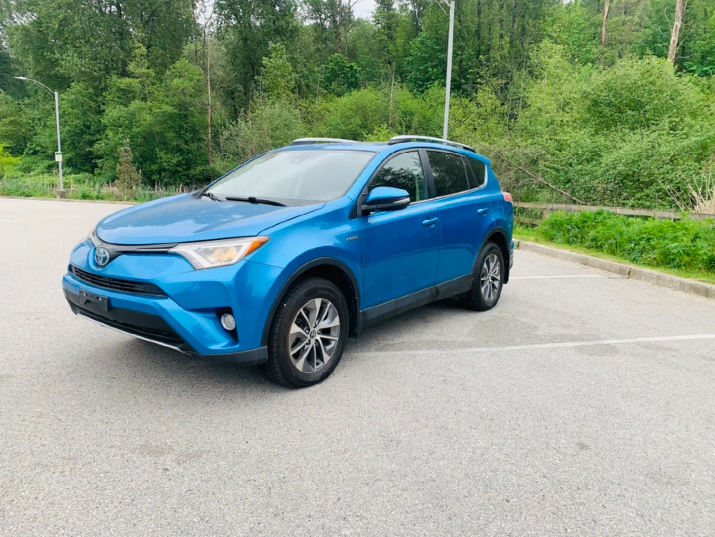 2017 Blue Toyota RAV4 Hybrid XLE