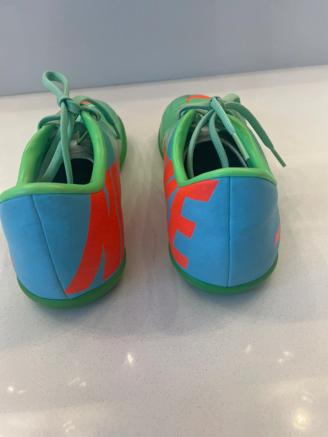 Nike Mercurial Soccer Cleats Green/Orange Youth Size 4.5 - photo 3